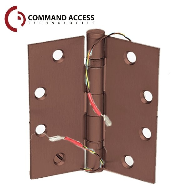 Energy Transfer Hinge, 4-1/2 In. by 4-1/2 In., 5 Knuckle Standard Weight, 4 Wire, 26 Guage, Oxidized